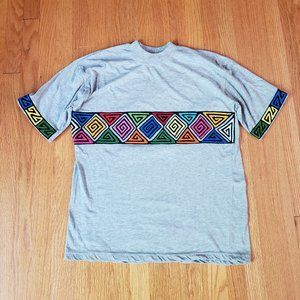 VTG 80s 90s Single Stitch TEE T-shirt RARE Custom Design Mock Neck XL